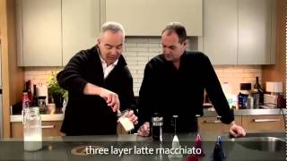 aerolatte  milk frother makes three layer caffè latte macchiato [upl. by Dayna]