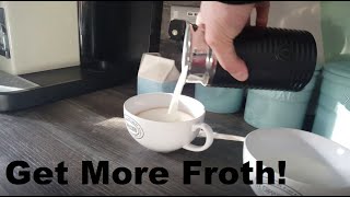 How to Get More Froth from Your Nespresso Coffee Aeroccino  Nespresso tips and help [upl. by Biernat371]