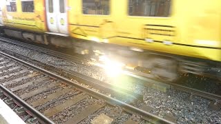 Merseyrail 507 009 making arcs at Birkdale station [upl. by Anaoy]